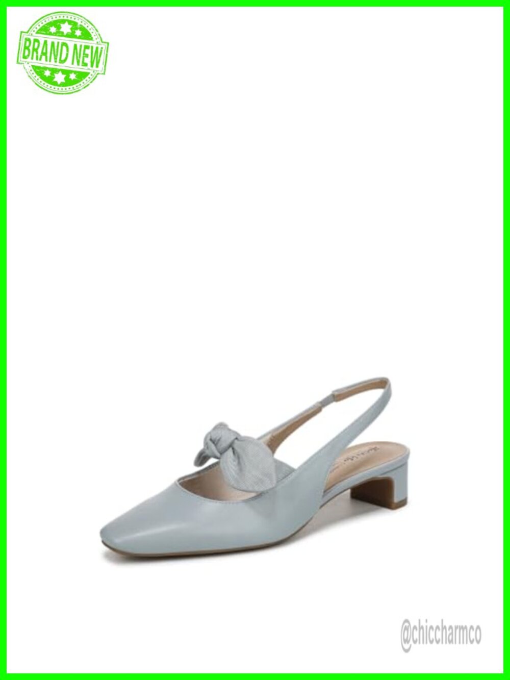 LifeStride Lucia Slingback Pumps Low Block Heel Almond Toe Faux Leather Women's